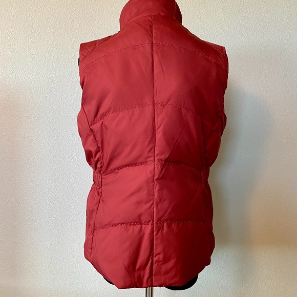 Eddie Bauer Goose Down Puffer Vest, PXS, Gently Used, Crimson Red - Picture 11 of 12